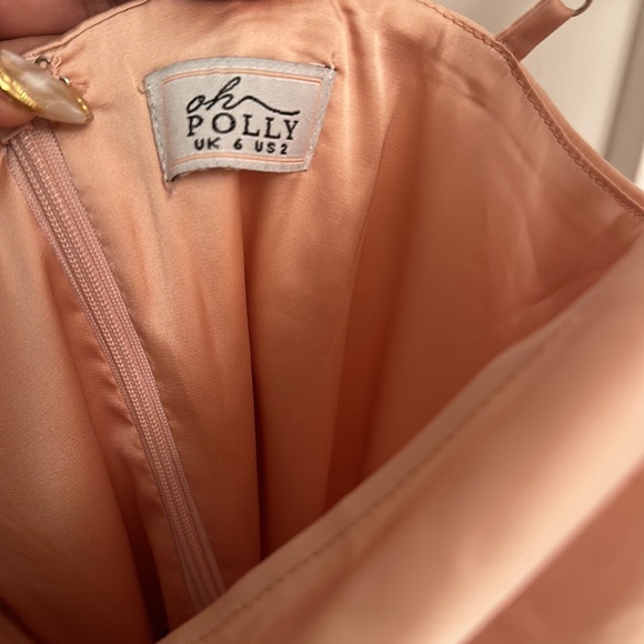 Pleated Hemline Corset Mini Dress in Blush - Picture 5 of 6